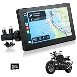 AXFEE Motorrad GPS Carplay Bildschirm, Carplay für Motorrad mit Tragbares Halterung, CarPlay & Android Auto für...
