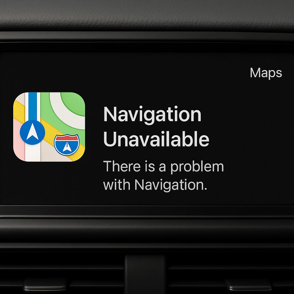 Apple Maps Navigationsfehler auf CarPlay