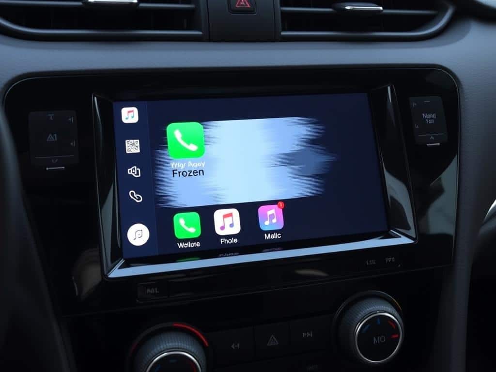 Eingefrorener CarPlay-Bildschirm mit nicht reagierenden Apps