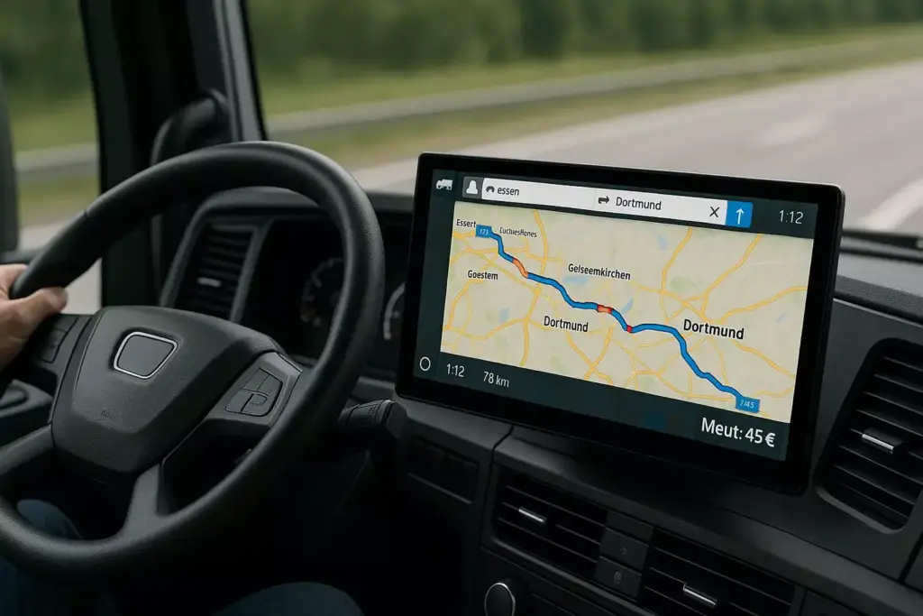 Routenplanung mit LKW Maut Navigation zur Kostenoptimierung